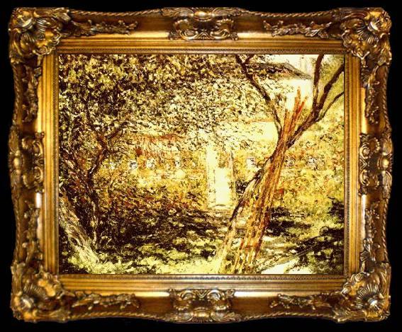 framed  Claude Monet Le Jardin de Vetheuil, ta009-2